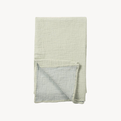 POKOLOKO Crinkle Cotton Baby Blanket #color_crinkle-mint