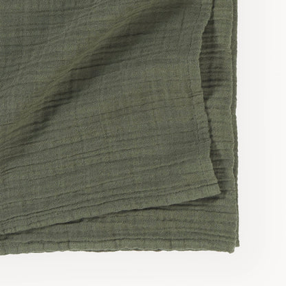 POKOLOKO Solid Muslin Baby Blanket #color_solid-moss