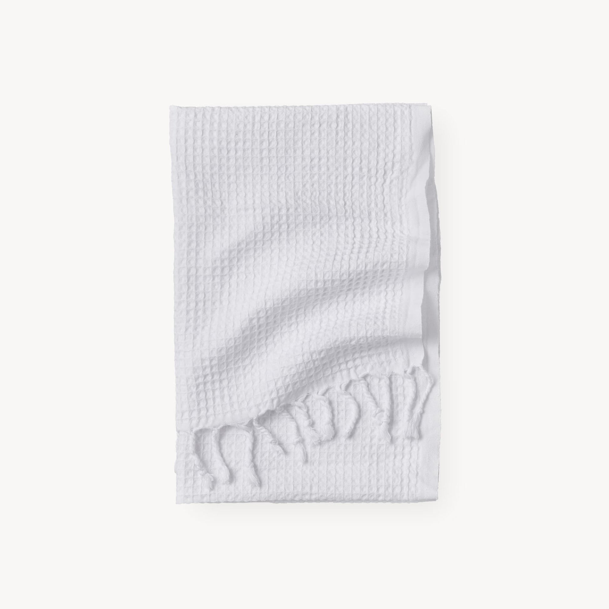 POKOLOKO Stonewashed Waffle Hand Towel #color_stonewashed-salt