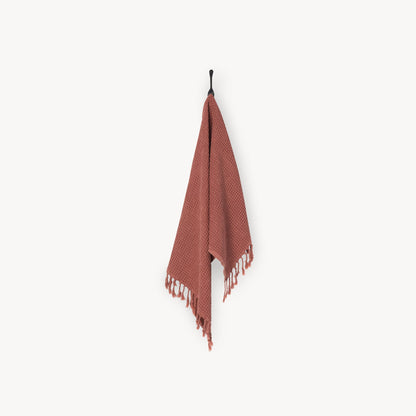POKOLOKO Stonewashed Waffle Hand Towel #color_stonewashed-terra