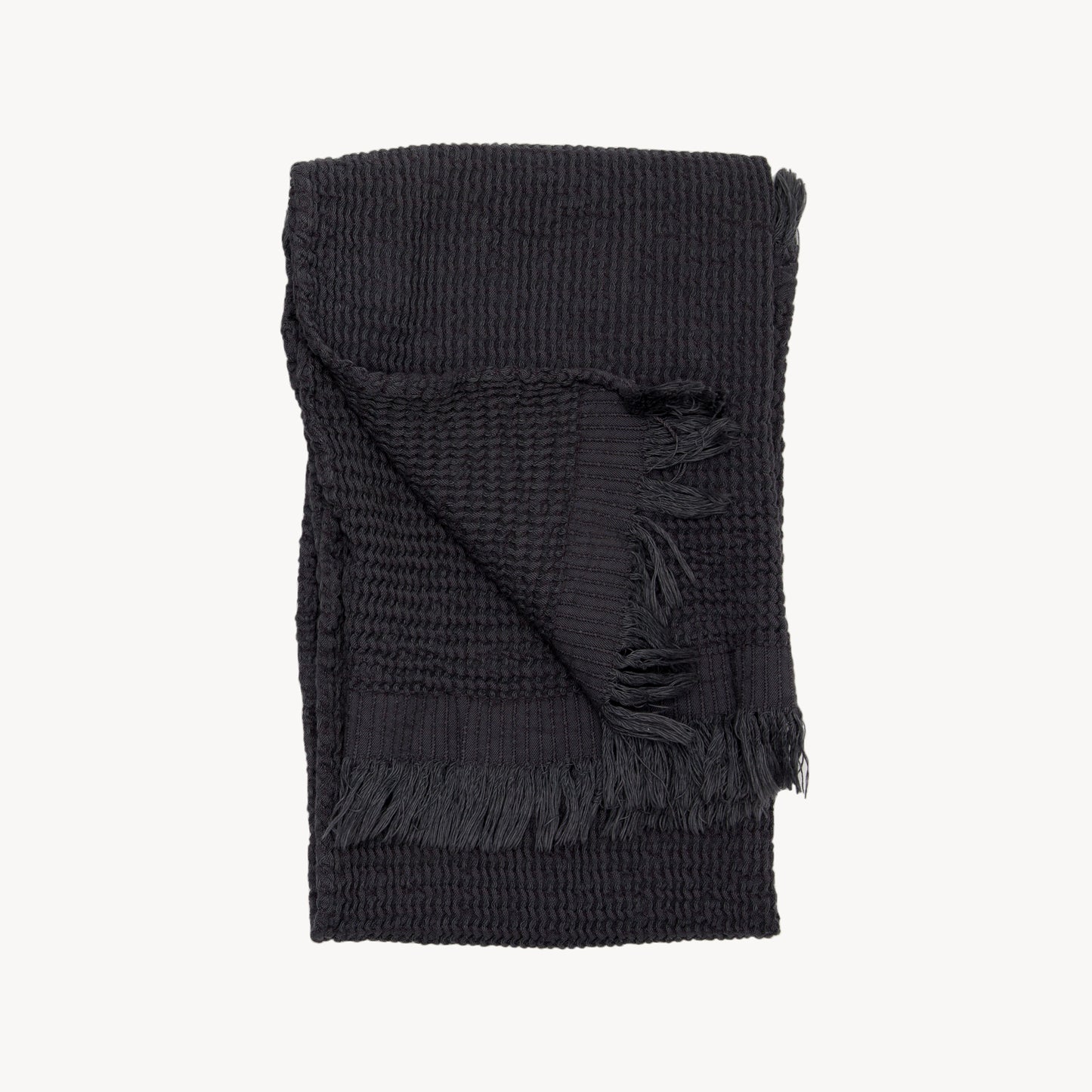 POKOLOKO Wave Hand Towel #color_charcoal-wave