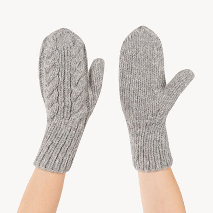 POKOLOKO Hand-Knit Alpaca Mittens #color_steel-hand-knit