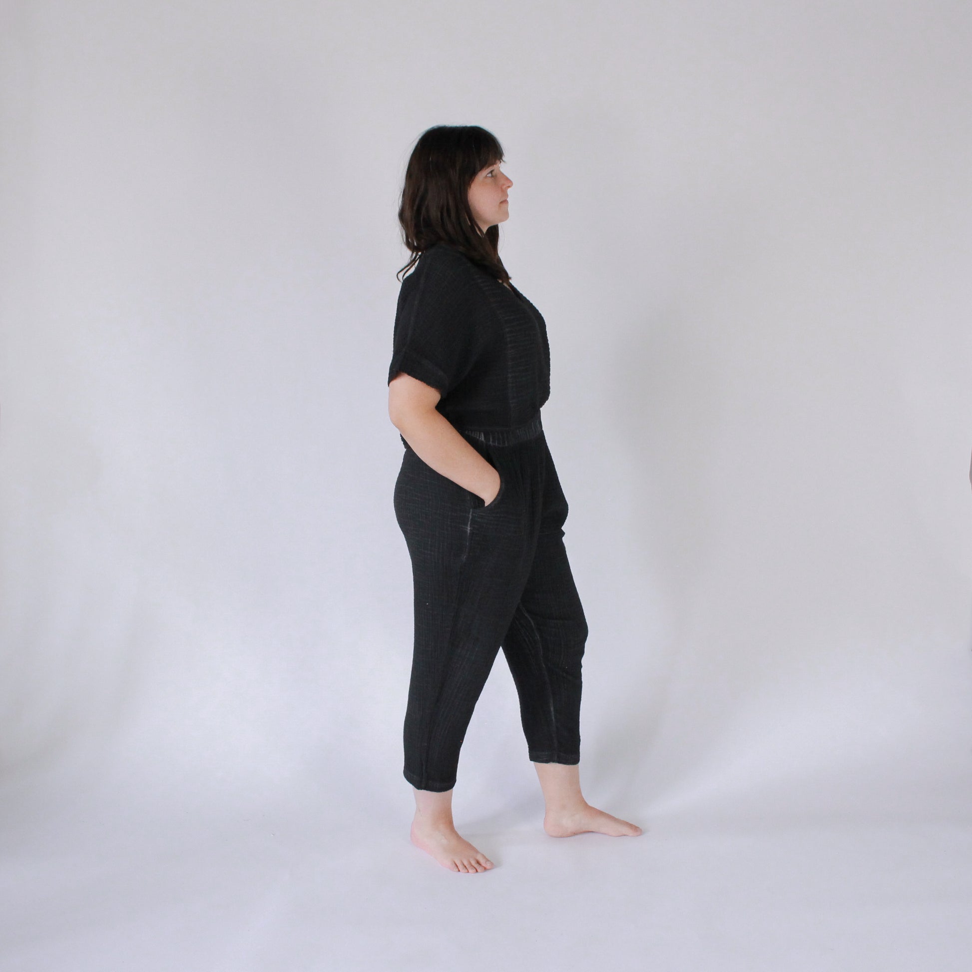 POKOLOKO Crinkle Slouchy Pants #color_crinkle-black