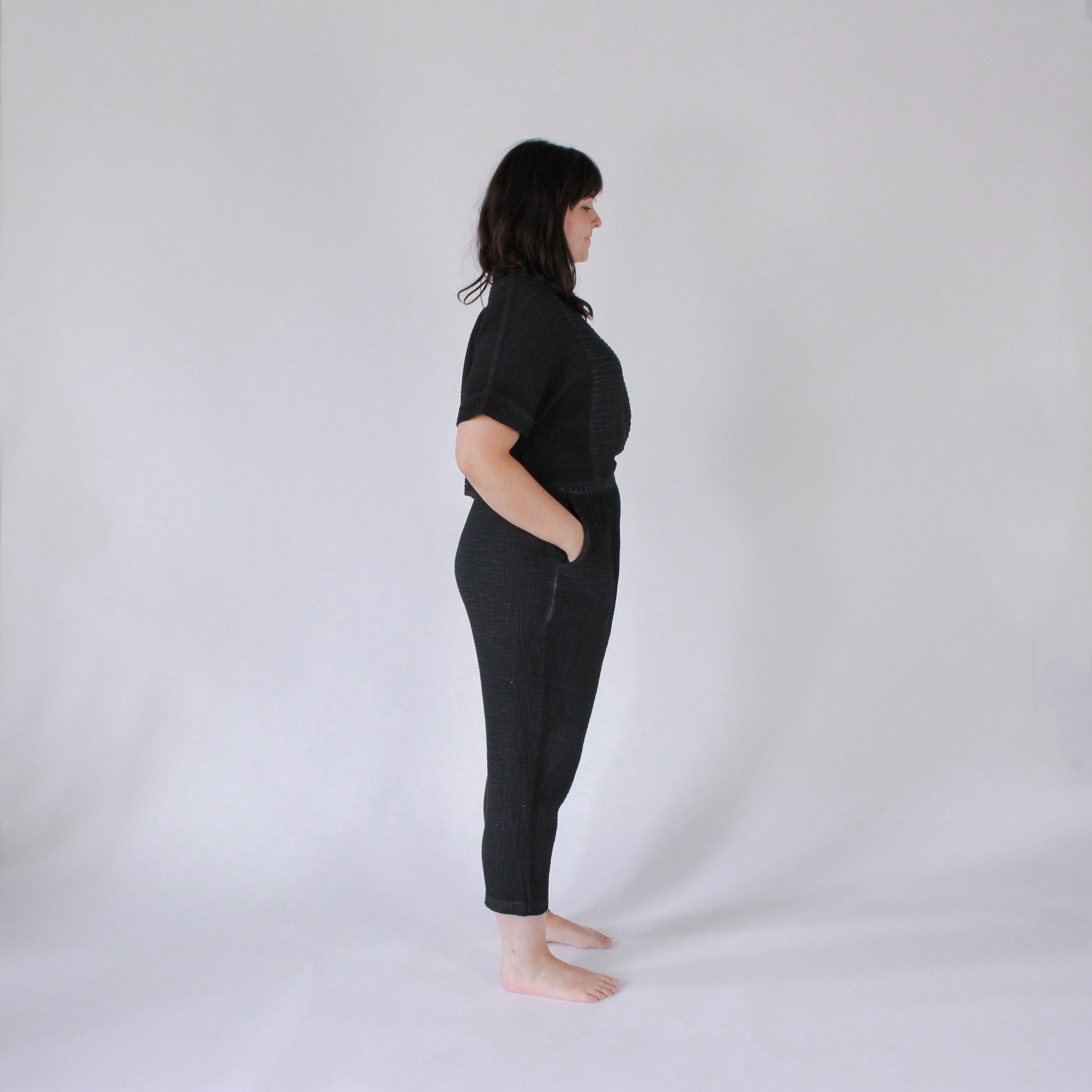 POKOLOKO Crinkle Slouchy Pants #color_crinkle-black