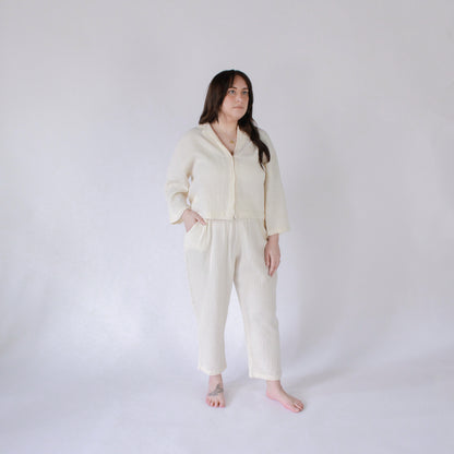 POKOLOKO Crinkle Slouchy Pants #color_crinkle-cream
